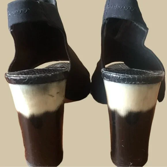 👛 (ANY 2/$50) Spanish DONALD J PLINER 4” Ombré Heel, Fabric/Leather Sling Back - Picture 3 of 10